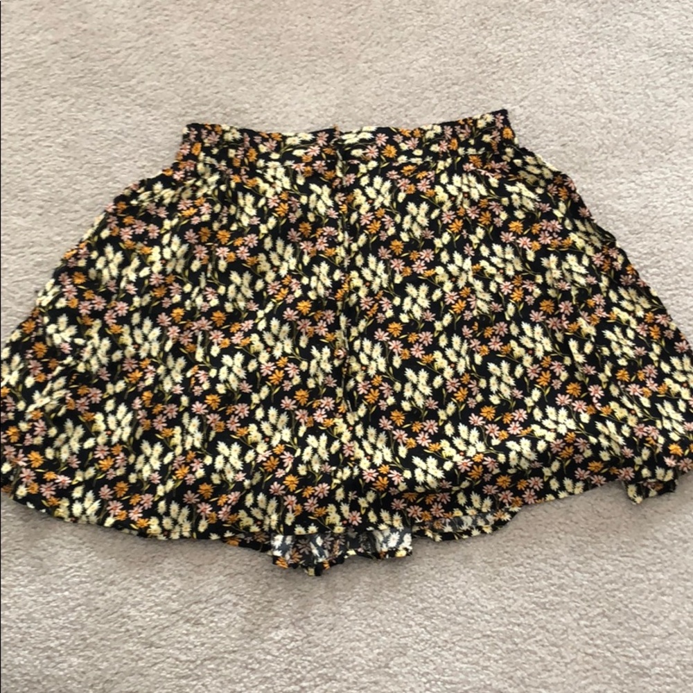 black flower skirt